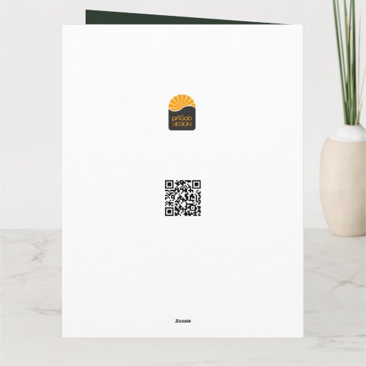 Weihnachtsmotiv mit goldenem Weihnachtsbaum カード (裏面)