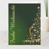 Weihnachtsmotiv mit goldenem Weihnachtsbaum カード (正面)