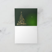 Weihnachtsmotiv mit goldenem Weihnachtsbaum カード (内部)