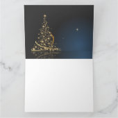 Weihnachtsmotiv mit goldenem Weihnachtsbaum カード (内部)