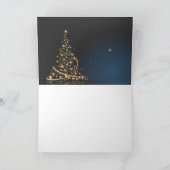 Weihnachtsmotiv mit goldenem Weihnachtsbaum カード (内部)