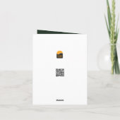 Weihnachtsmotiv mit goldenem Weihnachtsbaum カード (裏面)