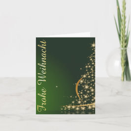 Weihnachtsmotiv mit goldenem Weihnachtsbaum カード