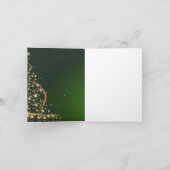 Weihnachtsmotiv mit goldenem Weihnachtsbaum カード (内部)