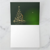 Weihnachtsmotiv mit goldenem Weihnachtsbaum カード (内部)