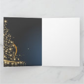 Weihnachtsmotiv mit goldenem Weihnachtsbaum カード (内部)