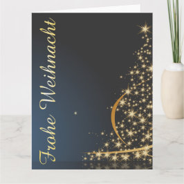 Weihnachtsmotiv mit goldenem Weihnachtsbaum カード