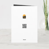 Weihnachtsmotiv mit goldenem Weihnachtsbaum カード (裏面)