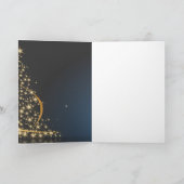 Weihnachtsmotiv mit goldenem Weihnachtsbaum カード (内部)