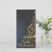 Weihnachtsmotiv mit goldenem Weihnachtsbaum シーズンカード (スタンド正面)