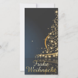 Weihnachtsmotiv mit goldenem Weihnachtsbaum シーズンカード