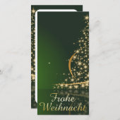 Weihnachtsmotiv mit goldenem Weihnachtsbaum シーズンカード (正面/裏面)