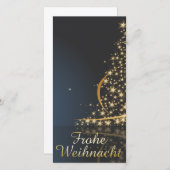 Weihnachtsmotiv mit goldenem Weihnachtsbaum シーズンカード (正面/裏面)