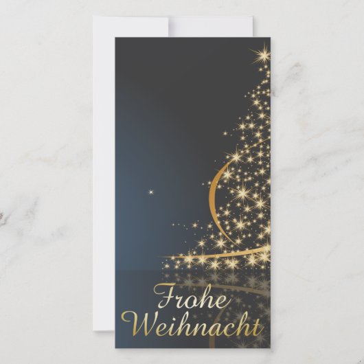Weihnachtsmotiv mit goldenem Weihnachtsbaum シーズンカード (正面)