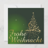 Weihnachtsmotiv mit goldenem Weihnachtsbaum 招待状 (正面)
