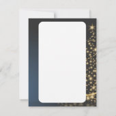 Weihnachtsmotiv mit goldenem Weihnachtsbaum 招待状 (裏面)