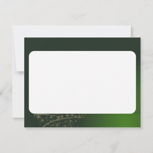 Weihnachtsmotiv mit goldenem Weihnachtsbaum 招待状 (裏面)