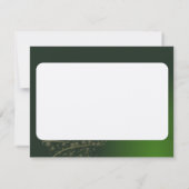 Weihnachtsmotiv mit goldenem Weihnachtsbaum 招待状 (裏面)