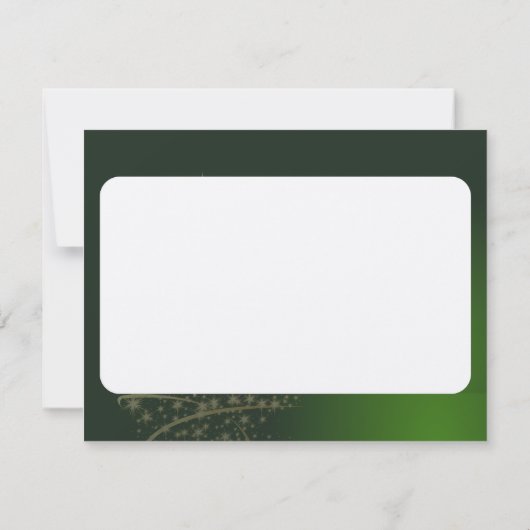 Weihnachtsmotiv mit goldenem Weihnachtsbaum 招待状 (裏面)