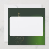 Weihnachtsmotiv mit goldenem Weihnachtsbaum 招待状 (裏面)