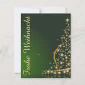 Weihnachtsmotiv mit goldenem Weihnachtsbaum 招待状 (正面)