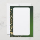 Weihnachtsmotiv mit goldenem Weihnachtsbaum 招待状 (裏面)