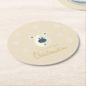 Weihnachtsmotiv No. 4  ラウンドペーパーコースター (アングル)