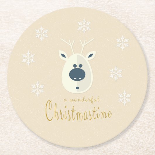 Weihnachtsmotiv No. 4  ラウンドペーパーコースター (正面)