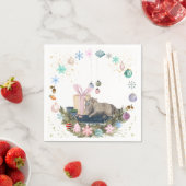 Weihnachtsmotiv Servietten mit Pferdebild スタンダードカクテルナプキン (インサイチュ)