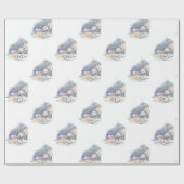 Weihnachtspapier mit Pferdebild, Geschenkpapier  ラッピングペーパー (フラット)