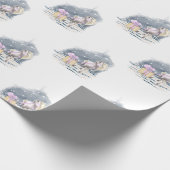 Weihnachtspapier mit Pferdebild, Geschenkpapier  ラッピングペーパー (角)