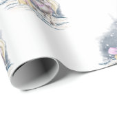 Weihnachtspapier mit Pferdebild, Geschenkpapier  ラッピングペーパー (ロールコーナー)