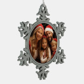 Weihnachtsschmuck スノーフレークピューターオーナメント (左)