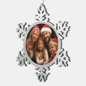 Weihnachtsschmuck スノーフレークピューターオーナメント (右)