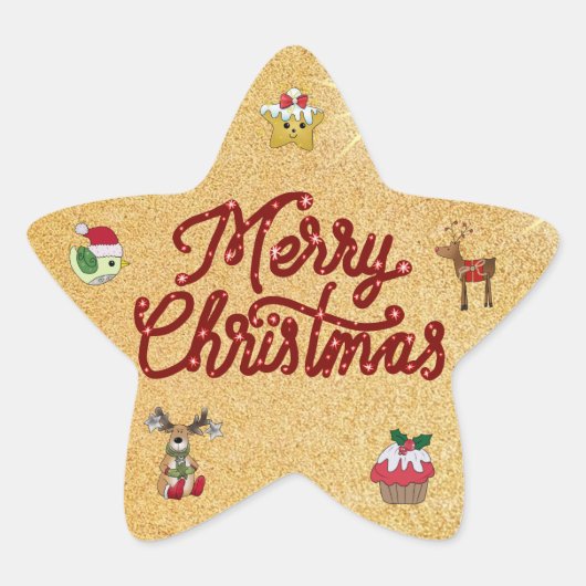 Weihnachtsstern 星シール (正面)