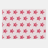 Weihnachtsstern mit muster Packpapier Blatt ラッピングペーパーシート (正面2)