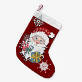 Weihnachtsstrumpf Weihnachtsmann スモールクリスマスストッキング (正面 (吊り時))