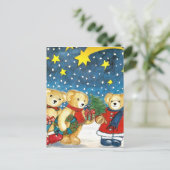 WEIHNACHTSTEDDYBAREN MIT GESCHENKEN シーズンポストカード (スタンド正面)