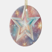 Weihnachtstern pastell セラミックオーナメント (右)