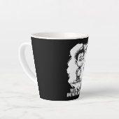 Weil du dumm bist – Ironisches Statement-Motiv カフェラテマグ (左アングル)