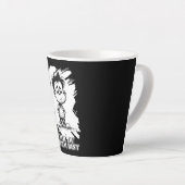 Weil du dumm bist – Ironisches Statement-Motiv カフェラテマグ (右アングル)