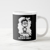 Weil du dumm bist – Ironisches Statement-Motiv ジャンボコーヒーマグカップ (右)