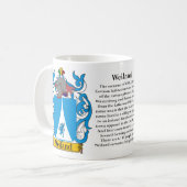 Weiland家族の紋章付き外衣およびの意味 コーヒーマグカップ (正面左)