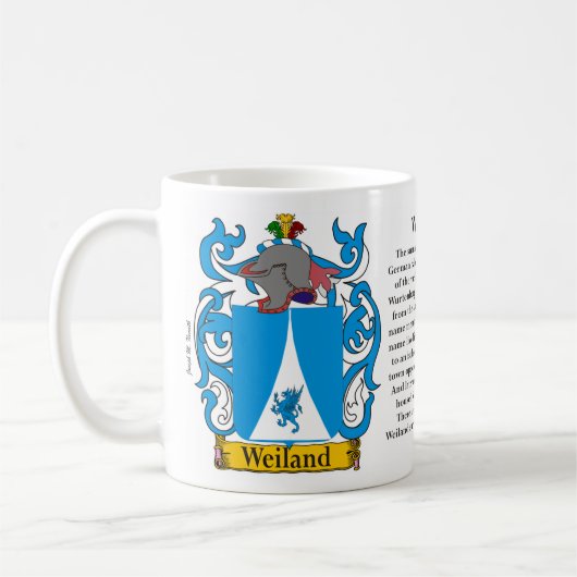 Weiland家族の紋章付き外衣およびの意味 コーヒーマグカップ (左)