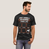 Weimどんな所有のWeimaraner犬がおもしろいのように見えるか Tシャツ (正面フル)