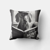 Weimaranerおもしろいの読狩り方法についての本 クッション (裏面)