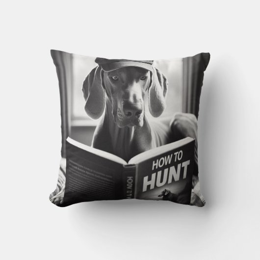 Weimaranerおもしろいの読狩り方法についての本 クッション (正面)