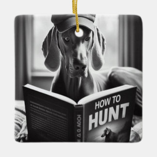 Weimaranerおもしろいの読狩り方法についての本 セラミックオーナメント