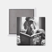 Weimaranerおもしろいの読狩り方法についての本 マグネット (正面/裏面)