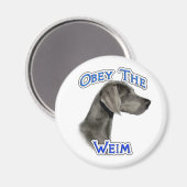 Weimaranerに従う – マグネット (正面/裏面)